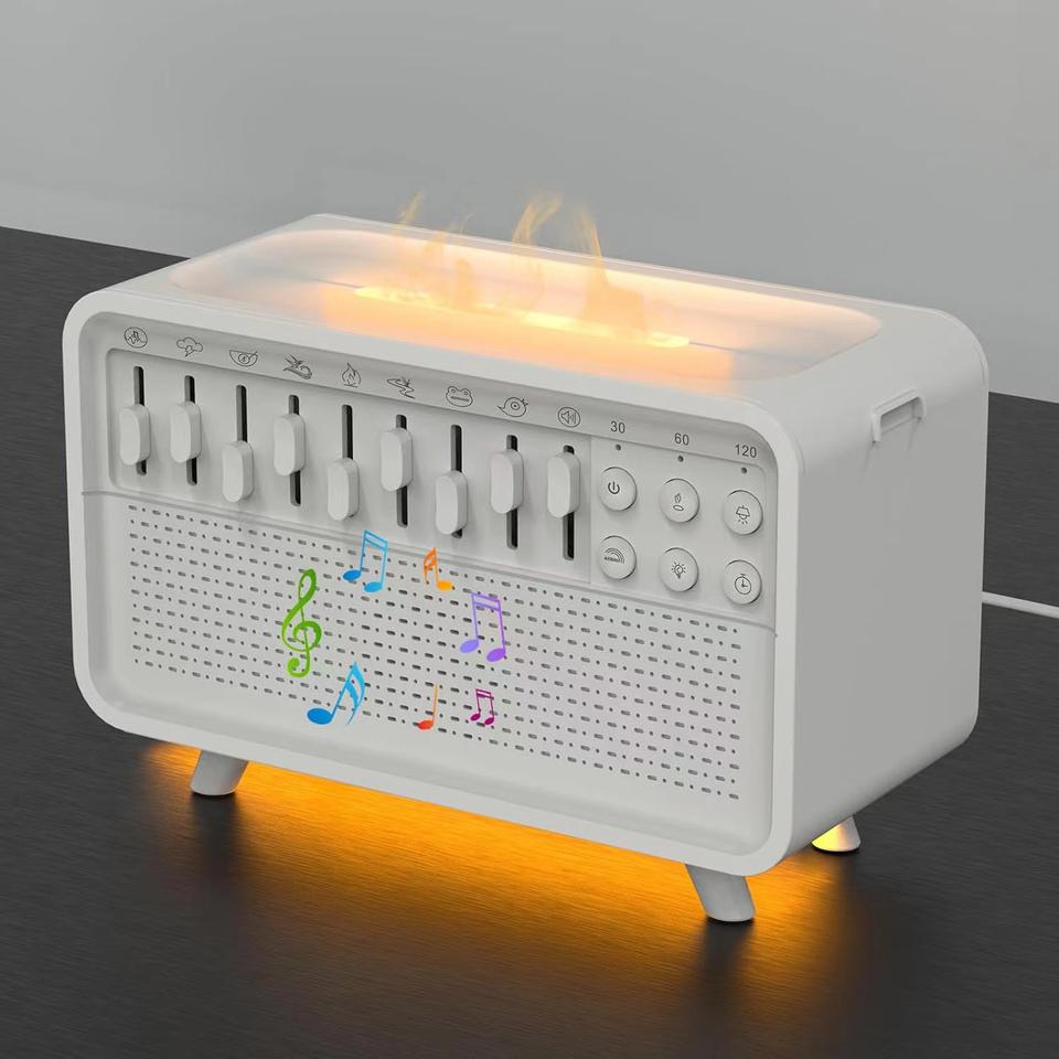 3-in-1 Machine with Flame Effect Humidifier – Bluetooth Speaker, Ambient Night Light 🔥